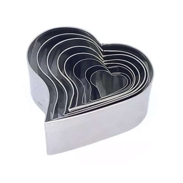 CONJUNTO ARO CORTADOR CORAÇÃO 8 PEÇAS